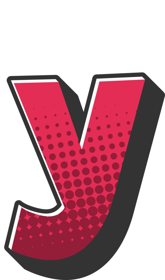 Comic Halftone Alphabet Letter and Number png