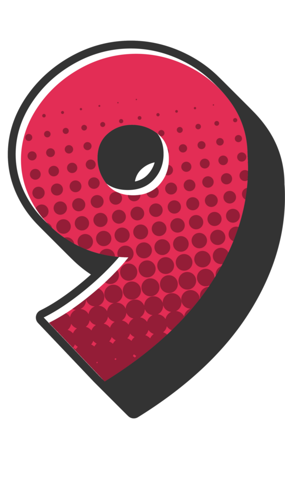 Comic Halftone Alphabet Letter and Number png