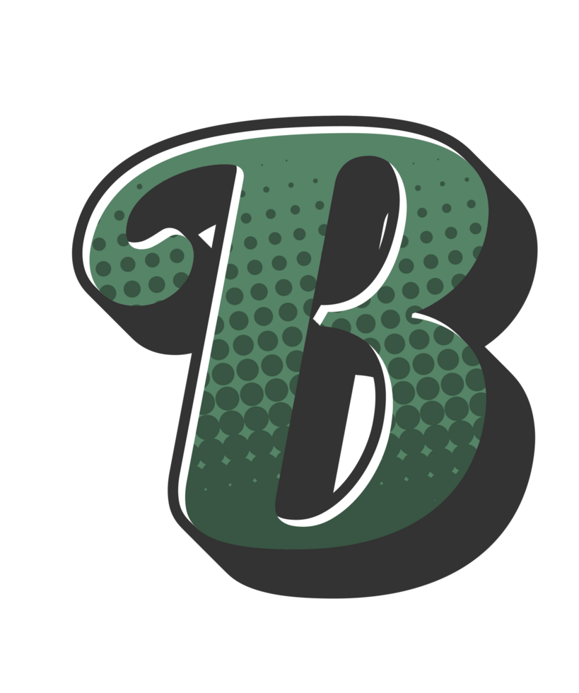 Comic Halftone Alphabet Letter and Number png