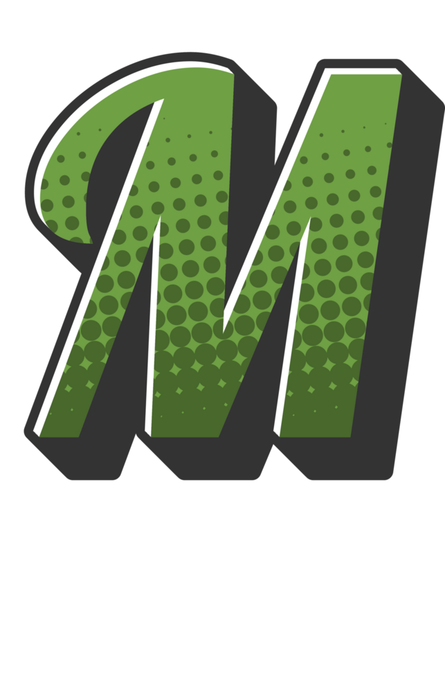 Comic Halftone Alphabet Letter and Number png