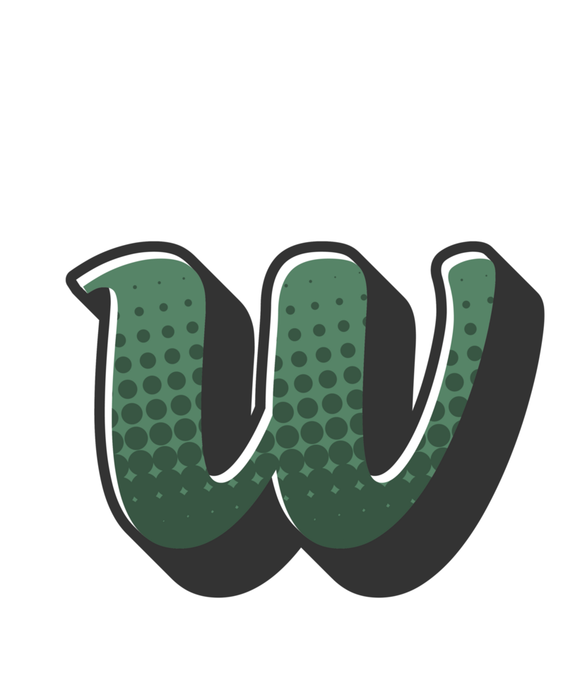 Comic Halftone Alphabet Letter and Number png