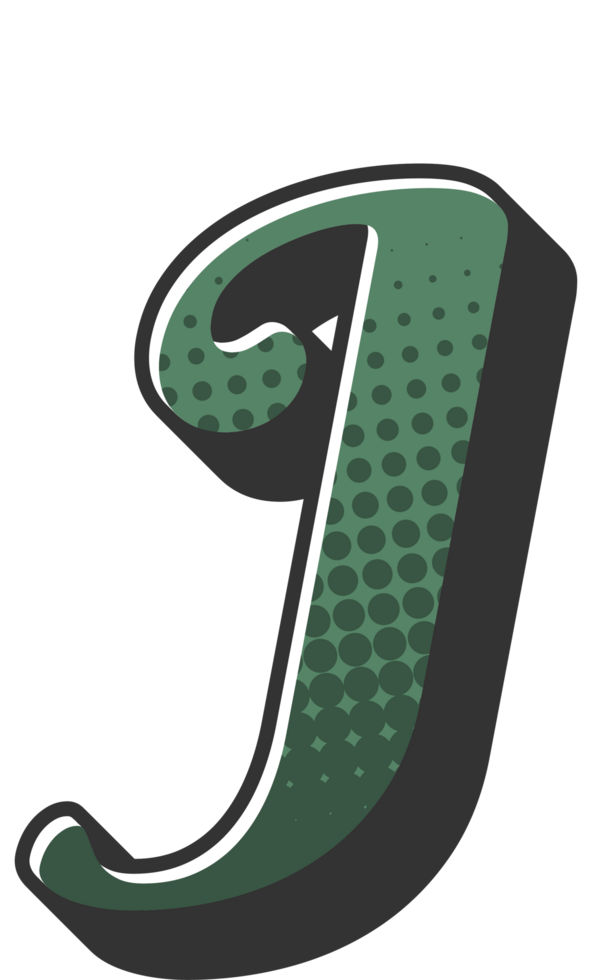 Comic Halftone Alphabet Letter and Number png