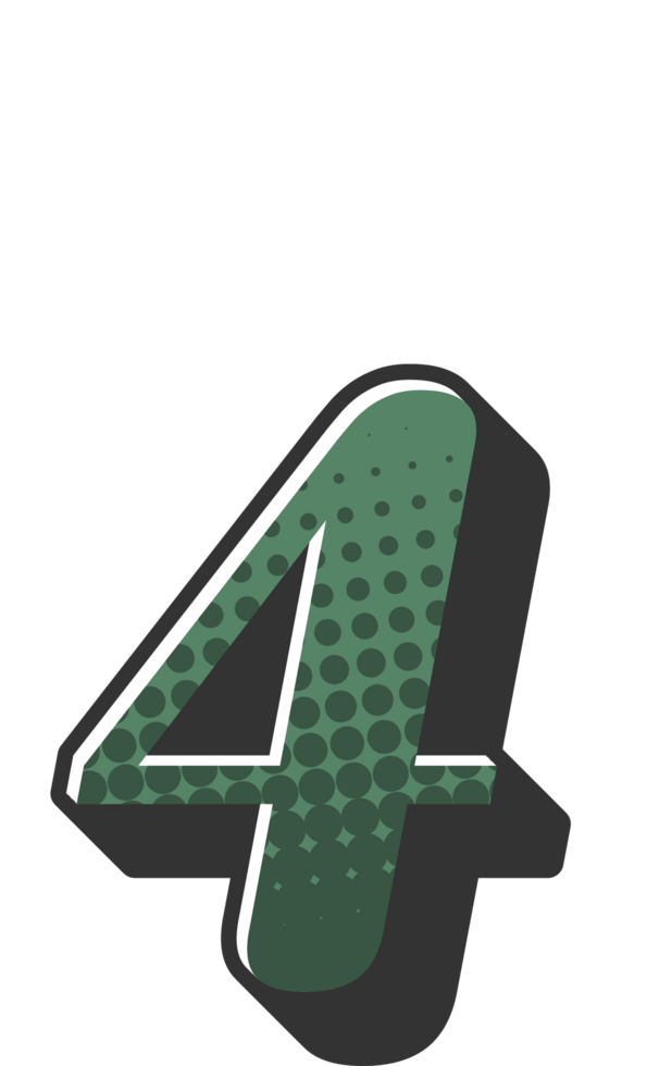 Comic Halftone Alphabet Letter and Number png