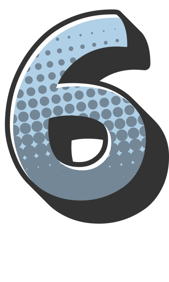 Comic Halftone Alphabet Letter and Number png