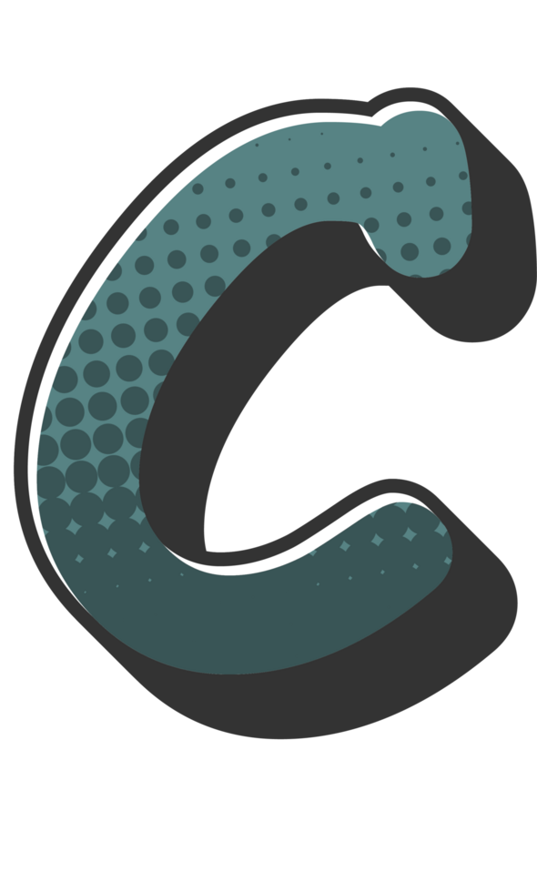 Comic Halftone Alphabet Letter and Number png