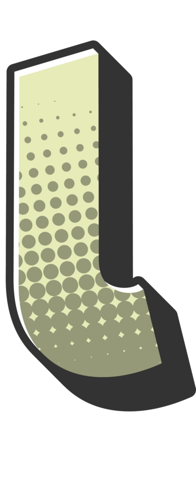 Comic Halftone Alphabet Letter and Number png