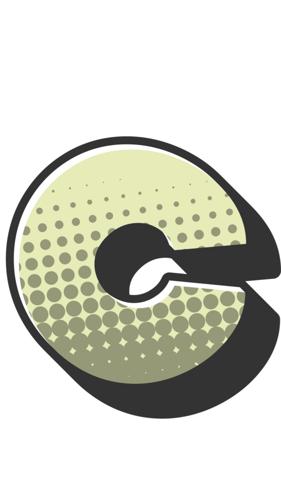 Comic Halftone Alphabet Letter and Number png