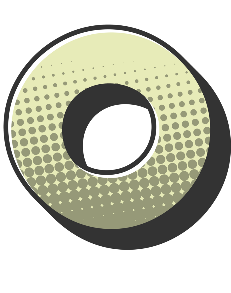 Comic Halftone Alphabet Letter and Number png