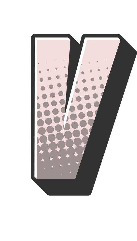 Comic Halftone Alphabet Letter and Number png