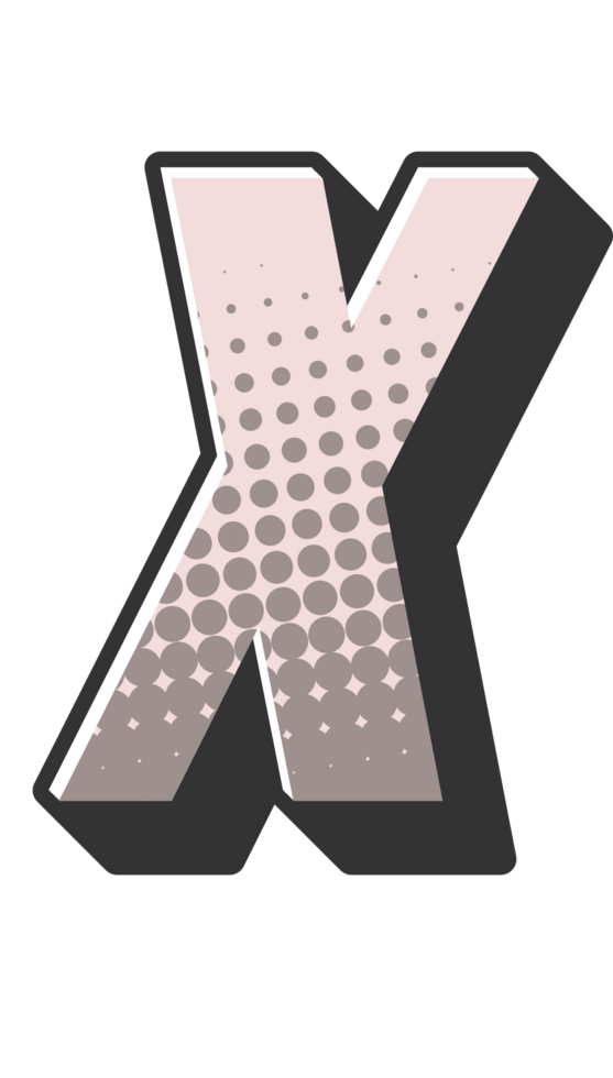 Comic Halftone Alphabet Letter and Number png