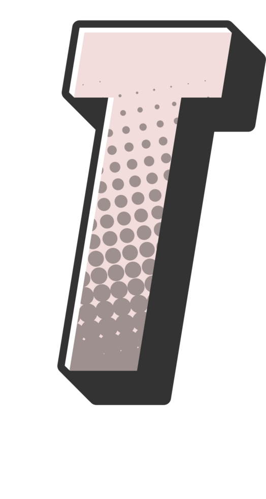 Comic Halftone Alphabet Letter and Number png