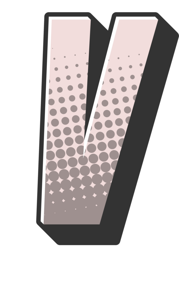 Comic Halftone Alphabet Letter and Number png
