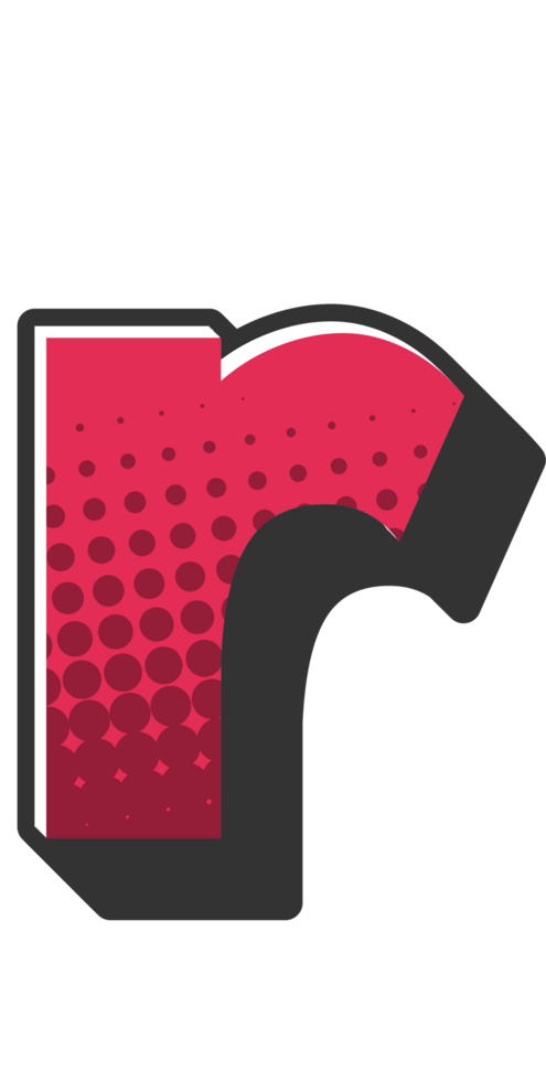 Comic Halftone Alphabet Letter and Number png