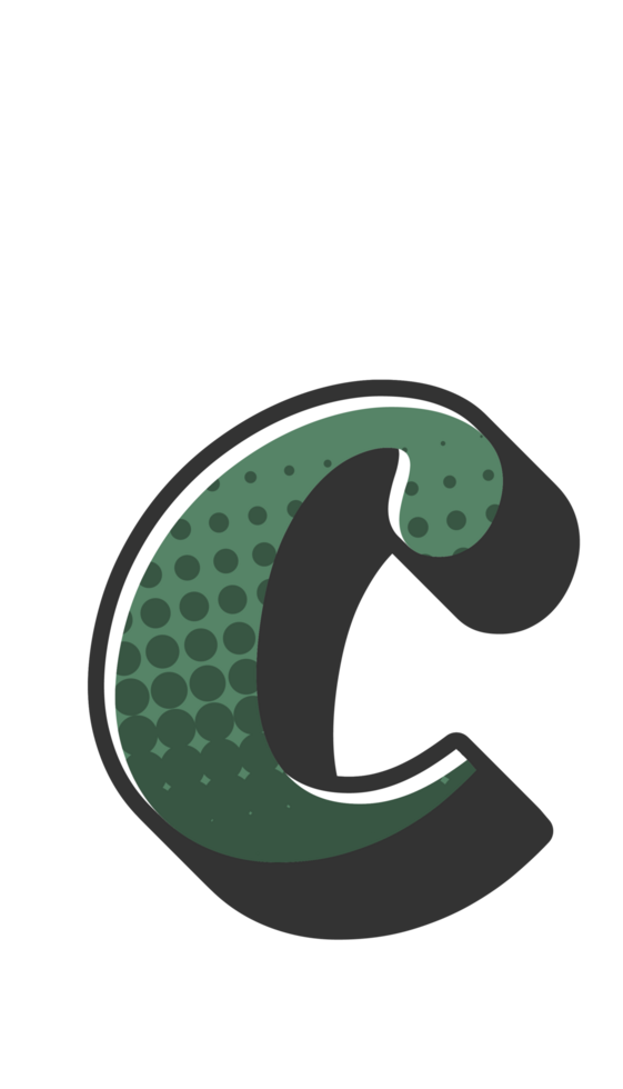 Comic Halftone Alphabet Letter and Number png