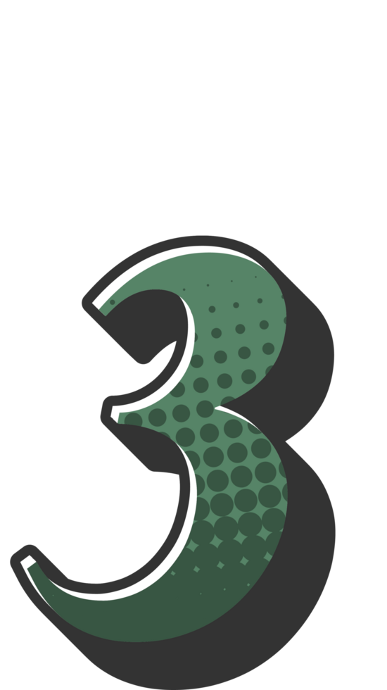 Comic Halftone Alphabet Letter and Number png