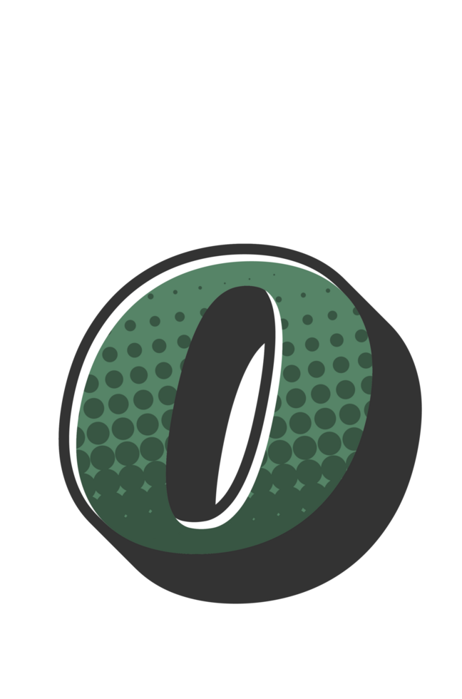 Comic Halftone Alphabet Letter and Number png