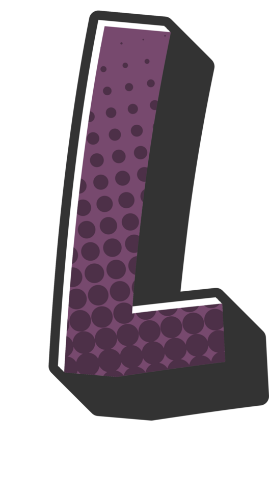Comic Halftone Alphabet Letter and Number png