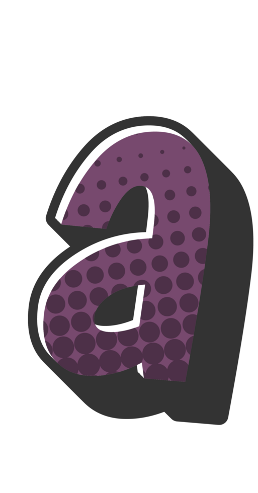 Comic Halftone Alphabet Letter and Number png