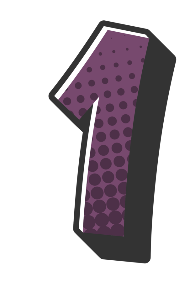 Comic Halftone Alphabet Letter and Number png