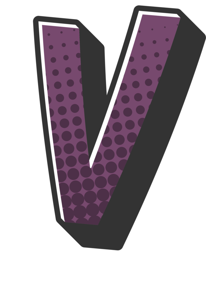 Comic Halftone Alphabet Letter and Number png