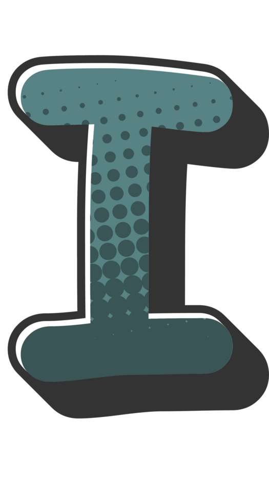 Comic Halftone Alphabet Letter and Number png
