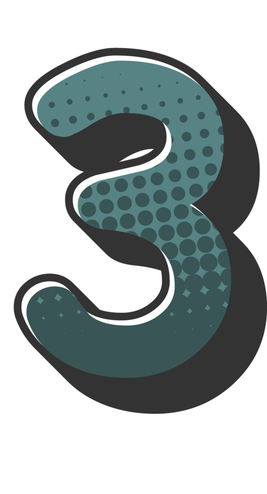 Comic Halftone Alphabet Letter and Number png
