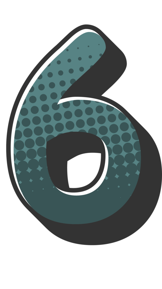 Comic Halftone Alphabet Letter and Number png