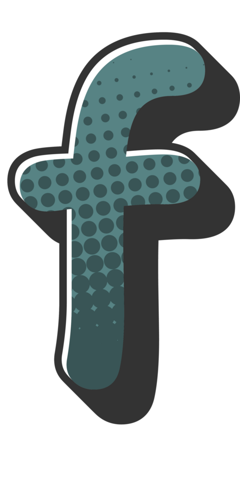 Comic Halftone Alphabet Letter and Number png