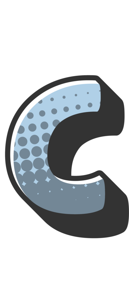 Comic Halftone Alphabet Letter and Number png