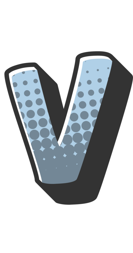 Comic Halftone Alphabet Letter and Number png