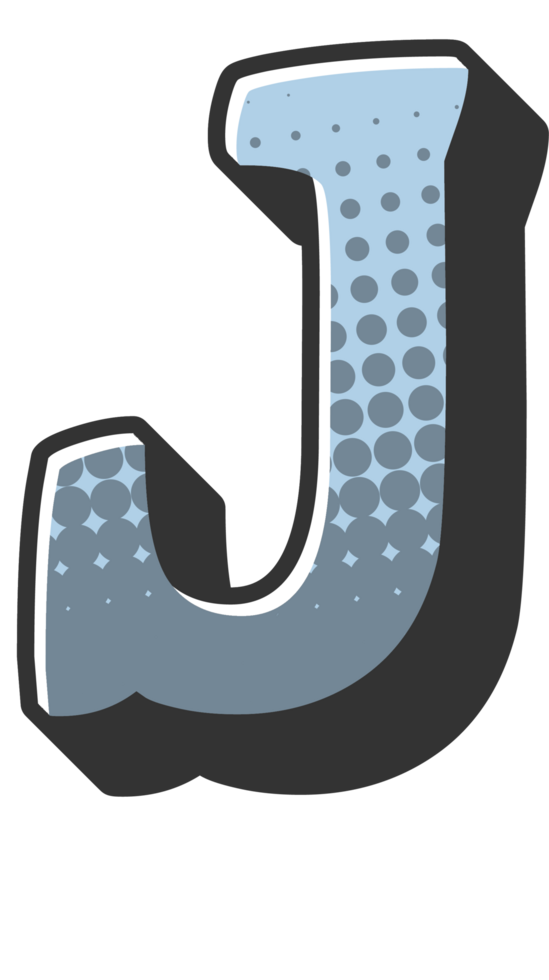 Comic Halftone Alphabet Letter and Number png