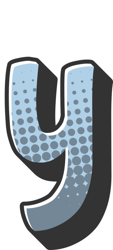 Comic Halftone Alphabet Letter and Number png