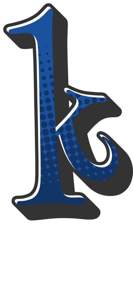 Comic Halftone Alphabet Letter and Number png