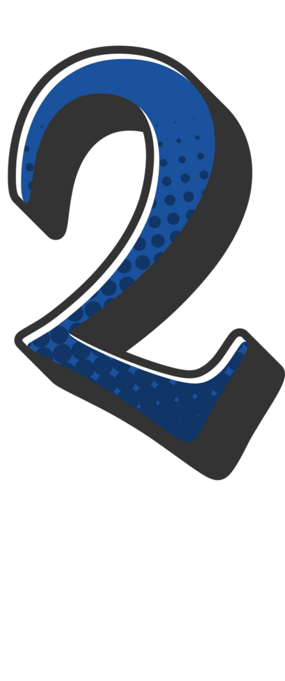 Comic Halftone Alphabet Letter and Number png