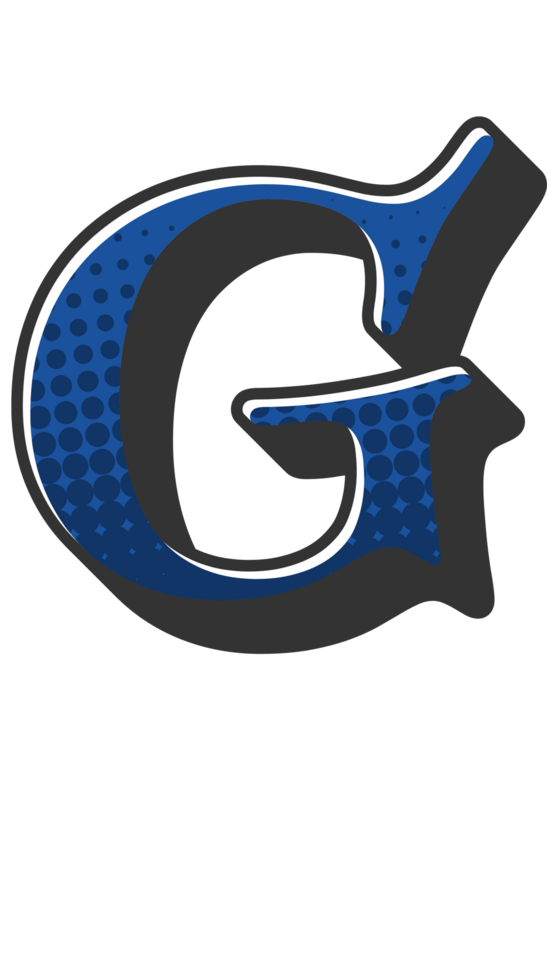 Comic Halftone Alphabet Letter and Number png