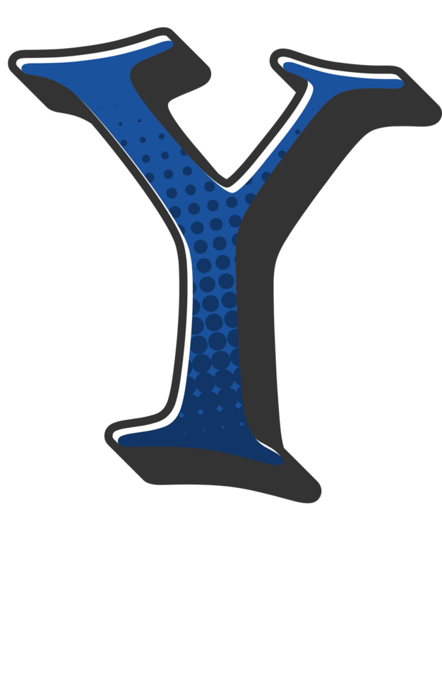 Comic Halftone Alphabet Letter and Number png