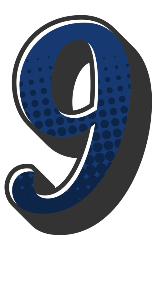 Comic Halftone Alphabet Letter and Number png