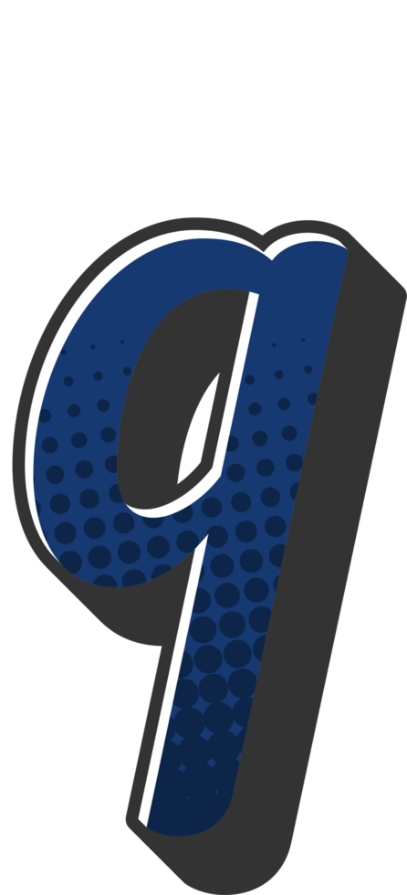 Comic Halftone Alphabet Letter and Number png