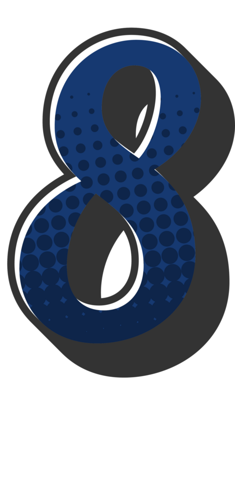 Comic Halftone Alphabet Letter and Number png