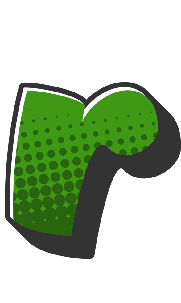 Comic Halftone Alphabet Letter and Number png