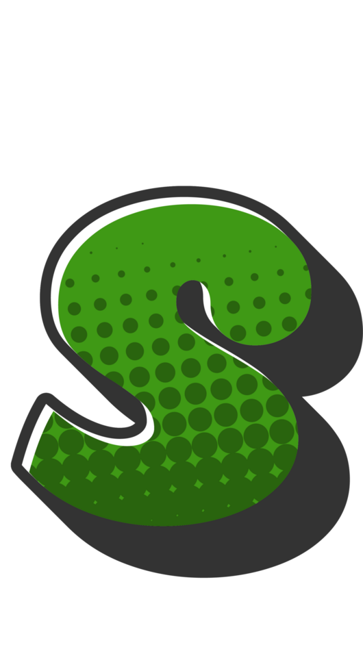 Comic Halftone Alphabet Letter and Number png