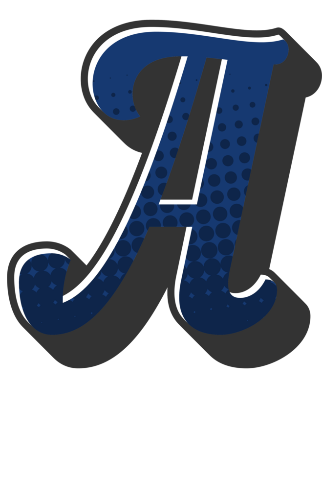 Comic Halftone Alphabet Letter and Number png