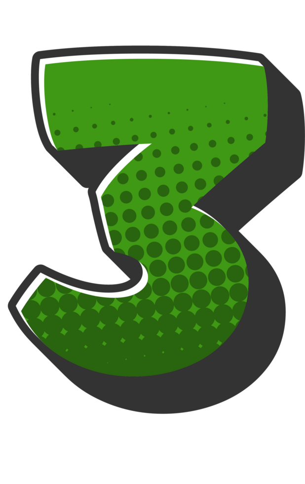 Comic Halftone Alphabet Letter and Number png