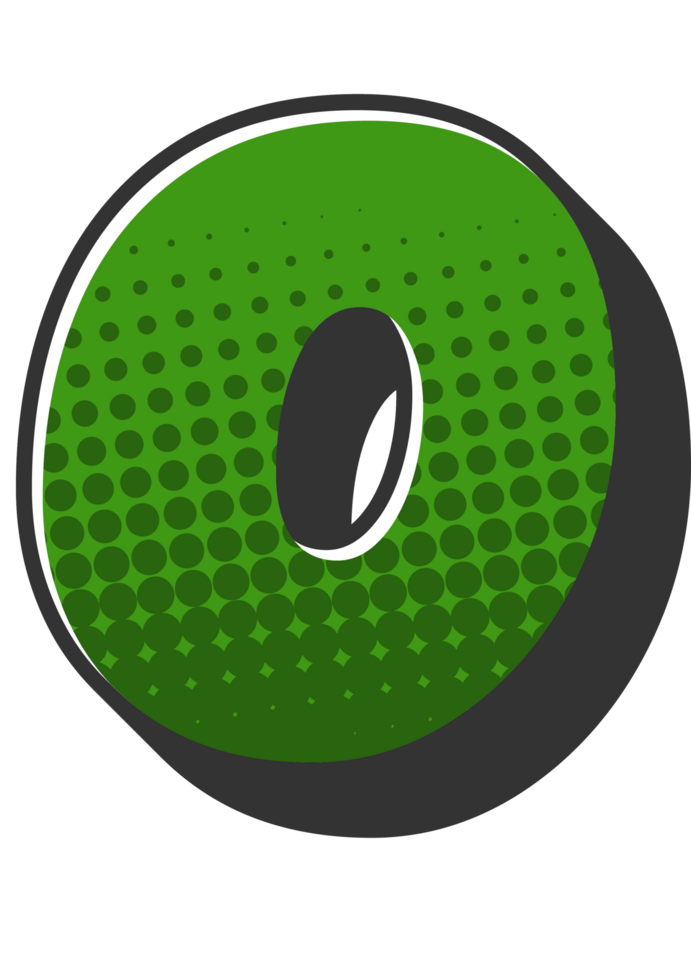 Comic Halftone Alphabet Letter and Number png