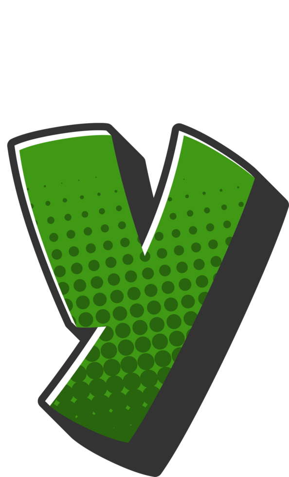 Comic Halftone Alphabet Letter and Number png