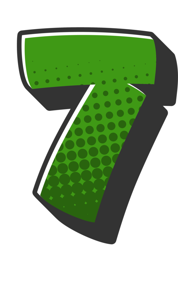 Comic Halftone Alphabet Letter and Number png