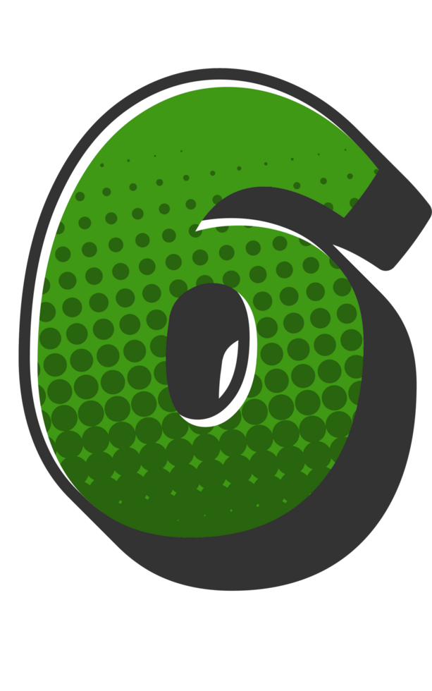 Comic Halftone Alphabet Letter and Number png