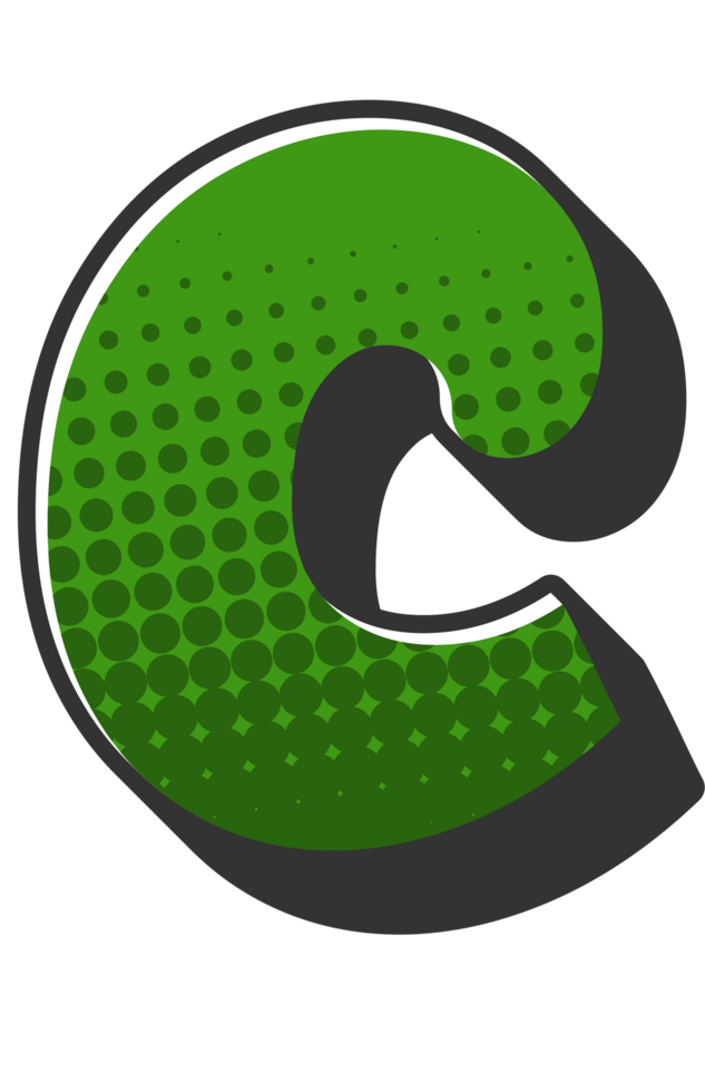 Comic Halftone Alphabet Letter and Number png