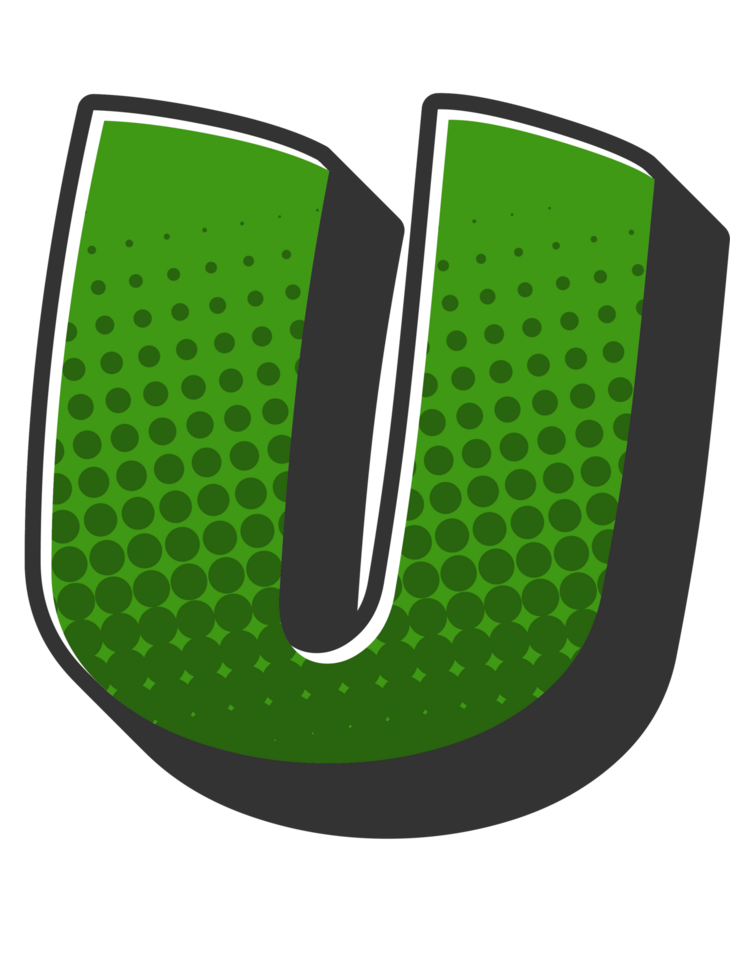 Comic Halftone Alphabet Letter and Number png