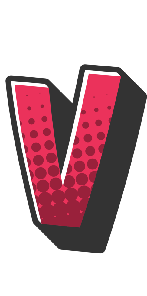 Comic Halftone Alphabet Letter and Number png